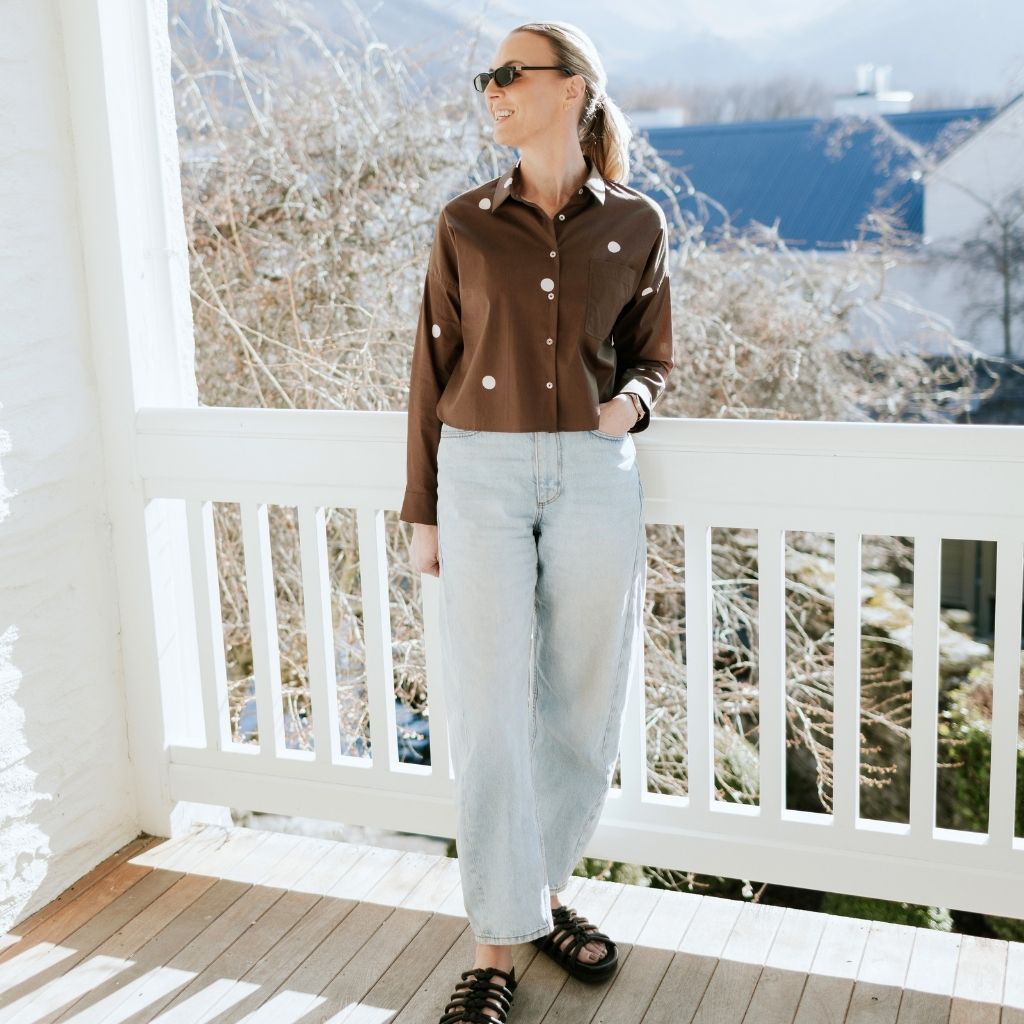 Alex Cropped Women's Shirt | Choc Spot