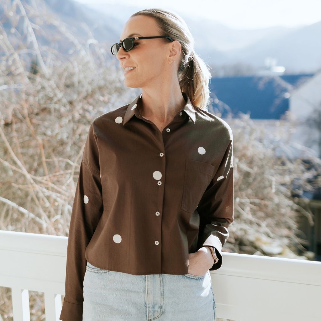 Alex Cropped Women's Shirt | Choc Spot
