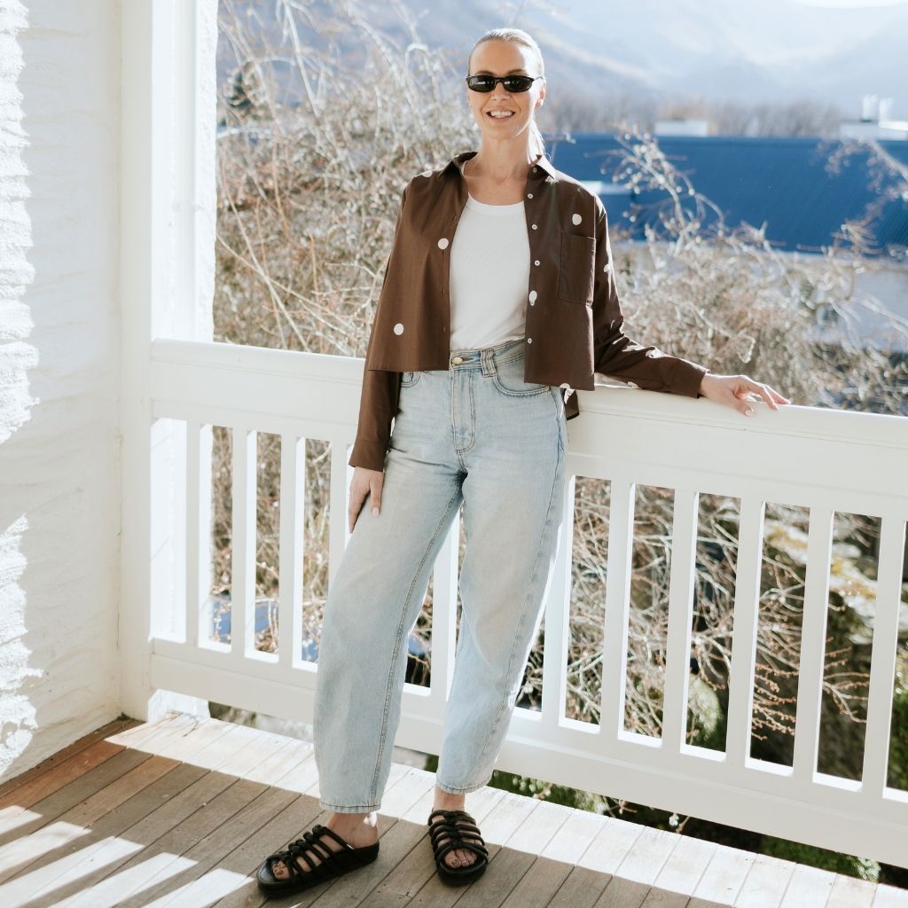Alex Cropped Women's Shirt | Choc Spot