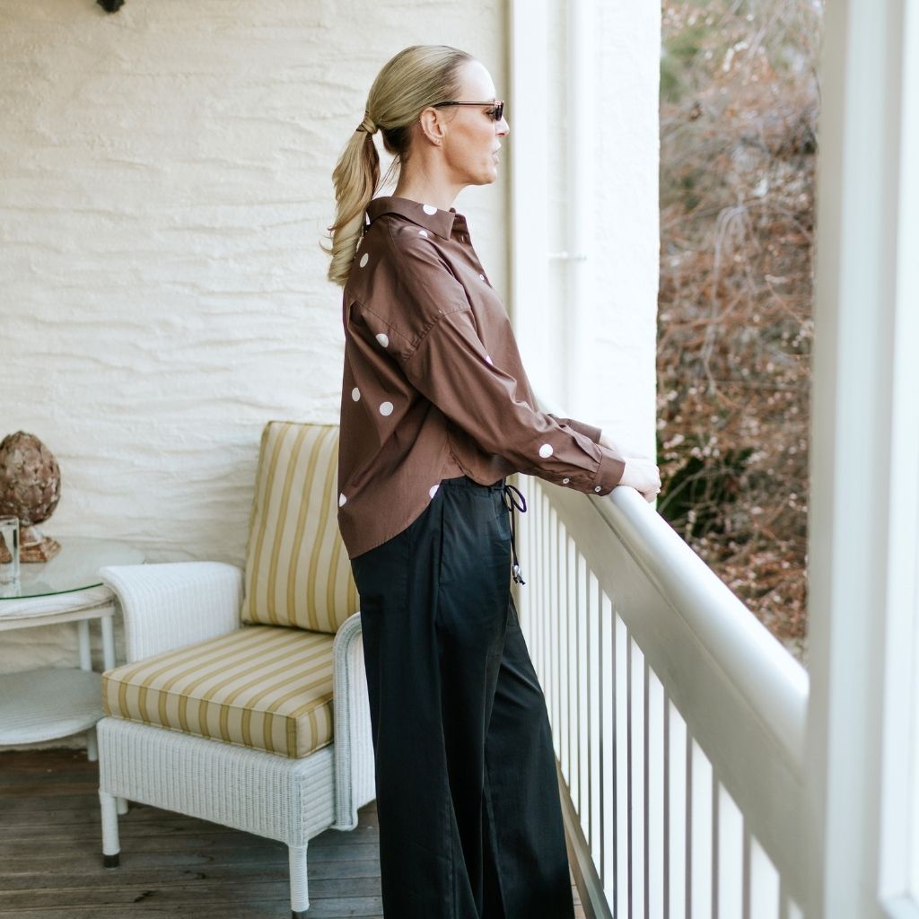 Alex Cropped Women's Shirt | Choc Spot
