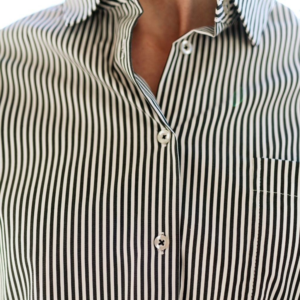 Alex Cropped Women's Shirt | Stripe