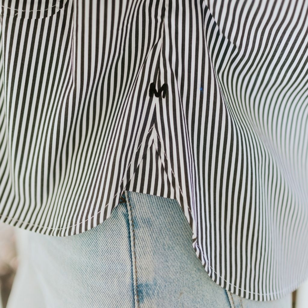 Alex Cropped Women's Shirt | Stripe