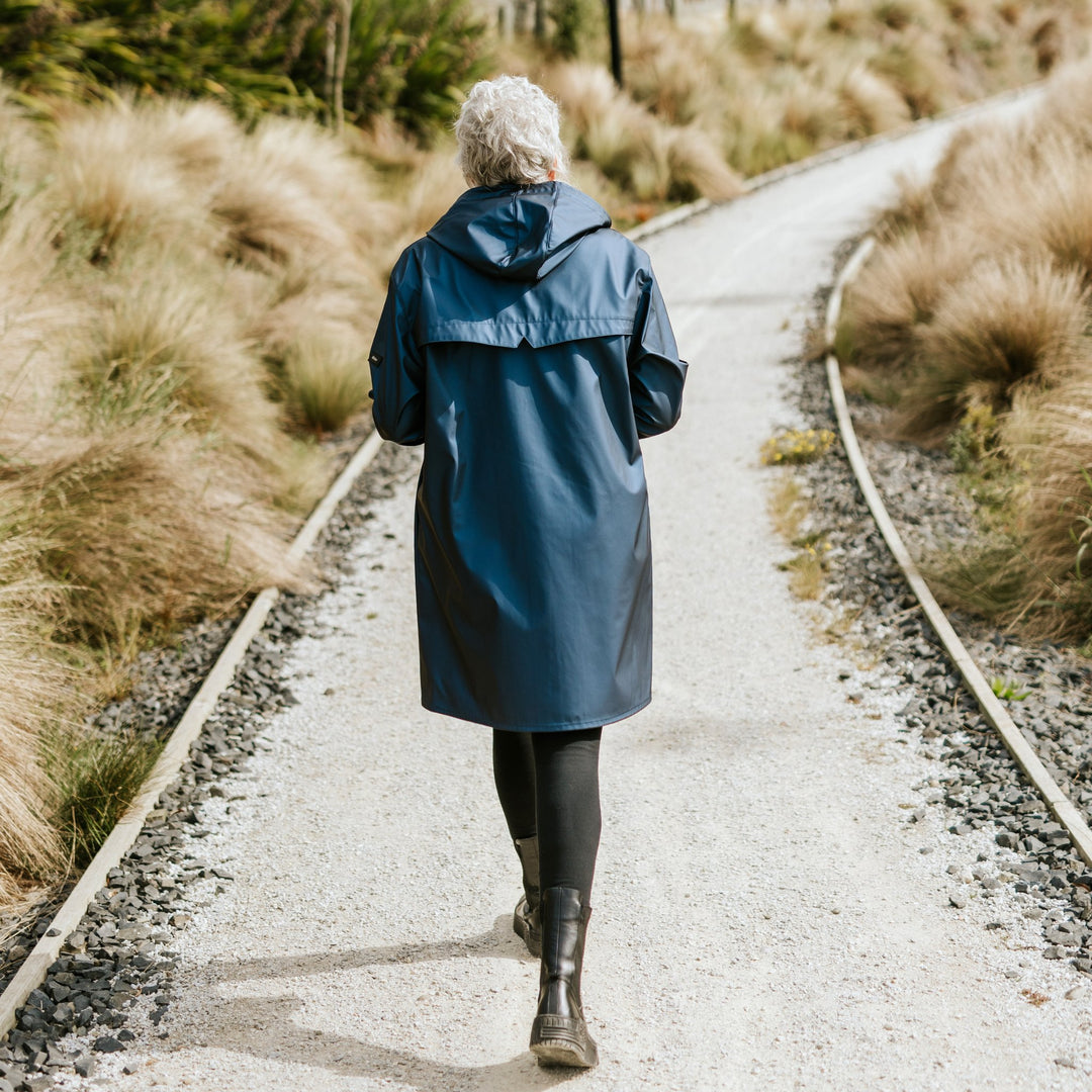Charlie Raincoat - Metallic Blue