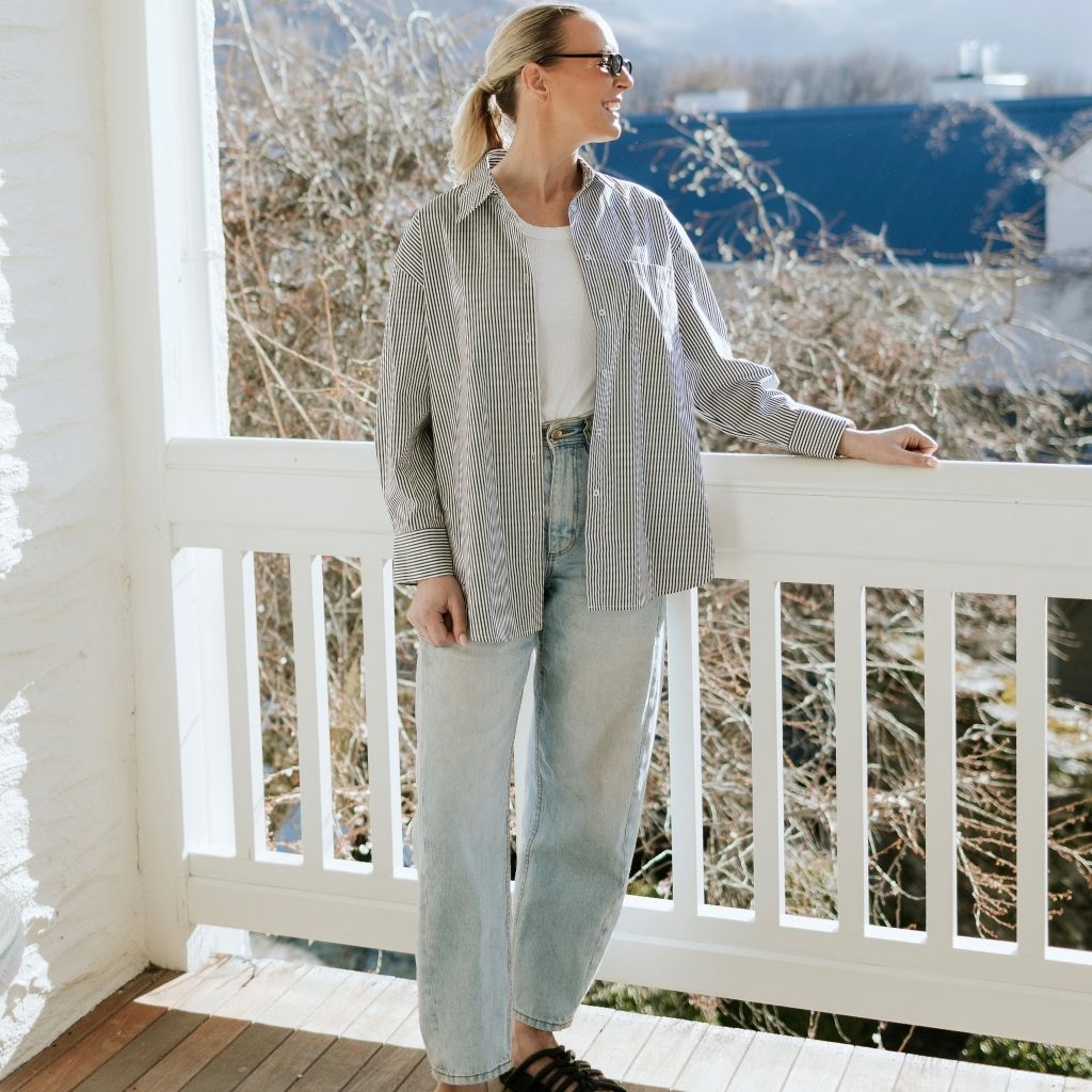 Amber Women's Oversized Shirt | Stripe