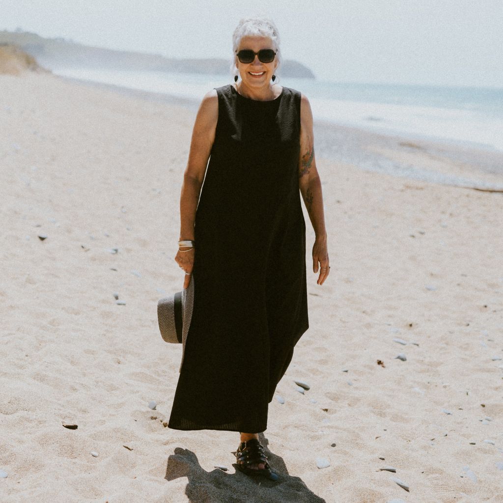 Anna Women's Drop Waist Dress | Black