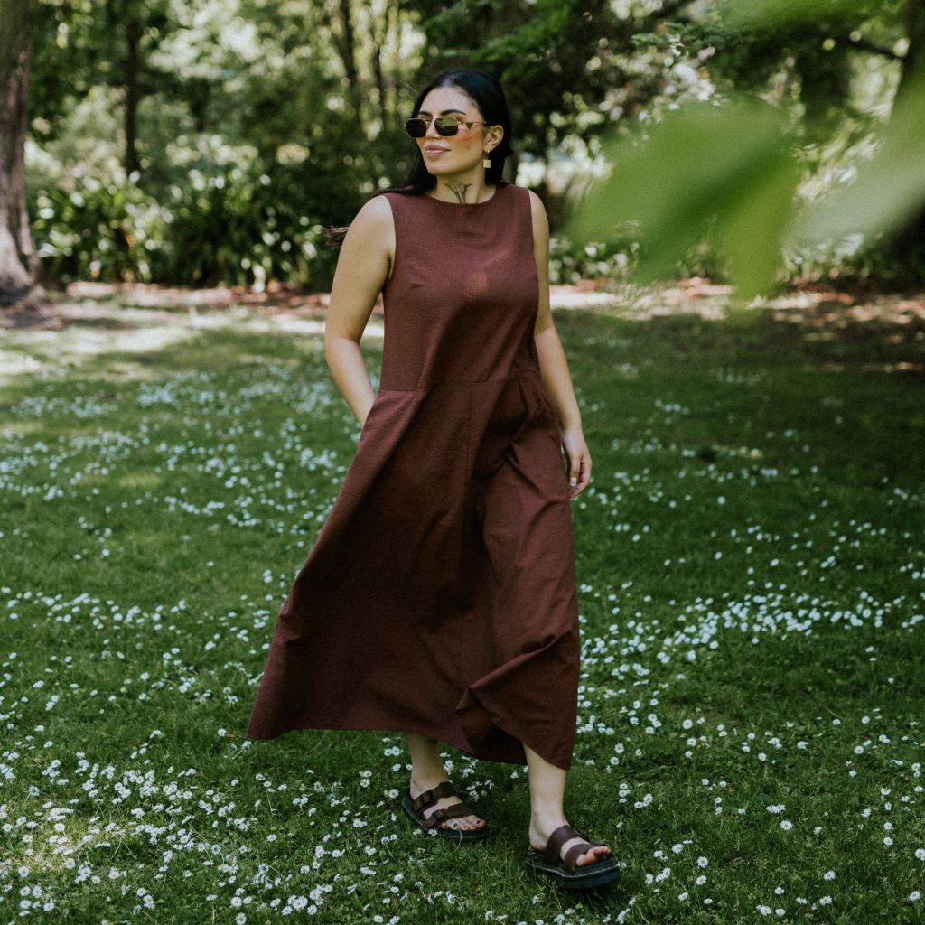 Anna Women's Drop Waist Dress |  Cocoa