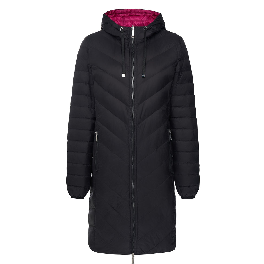Arnie Reversible Puffer Down Coat - Black/Rose Violet