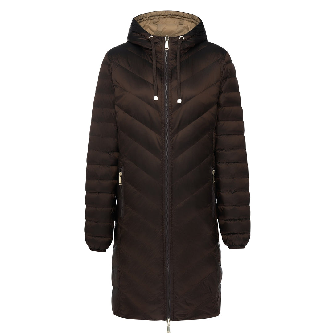 Arnie Reversible Puffer Down Coat - Chocolate/Palomino
