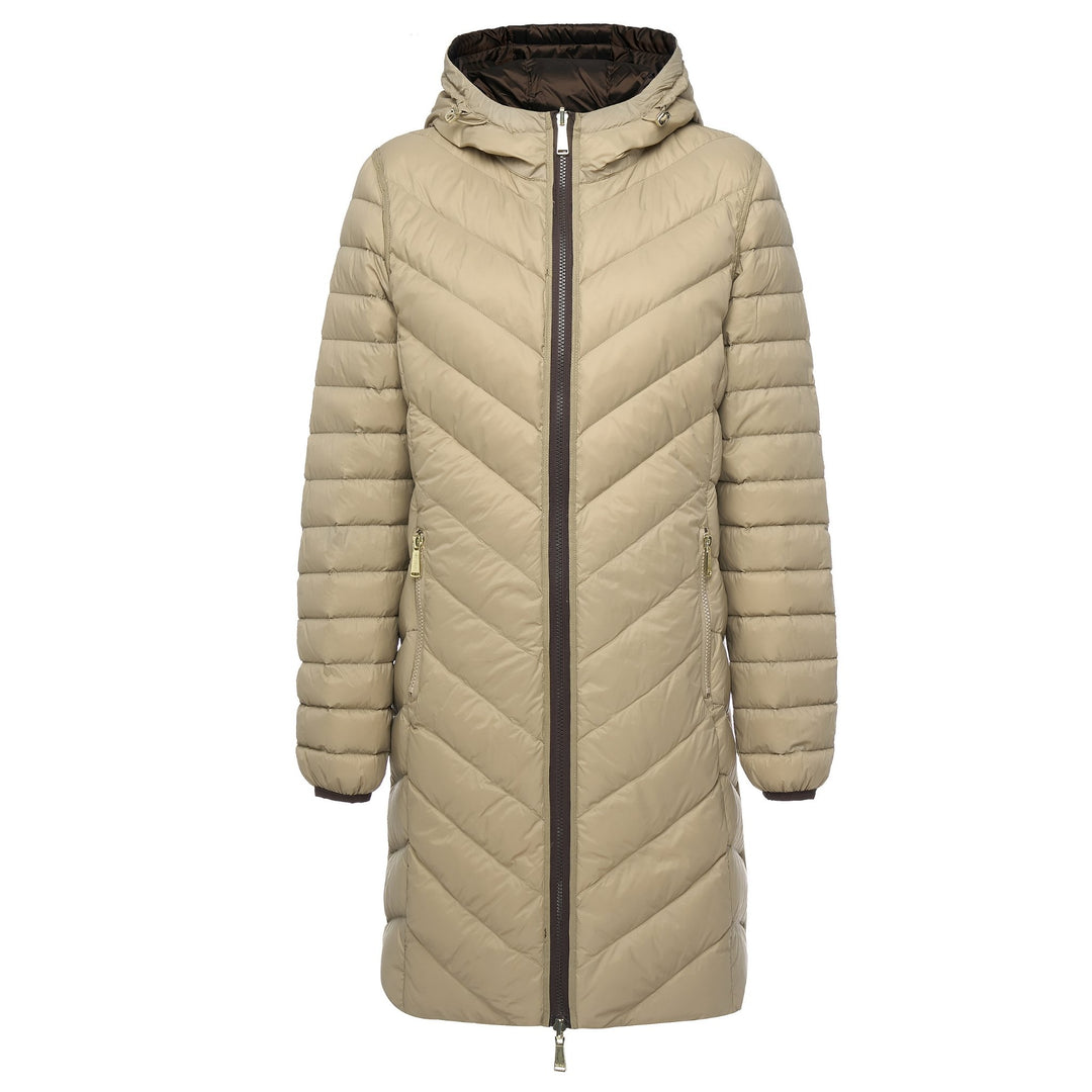 Arnie Reversible Puffer Down Coat - Chocolate/Palomino