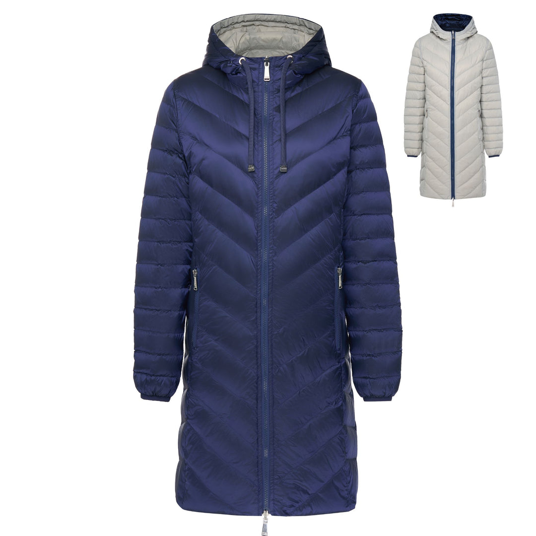 Arnie Reversible Puffer Down Coat - Moonlight/Silver