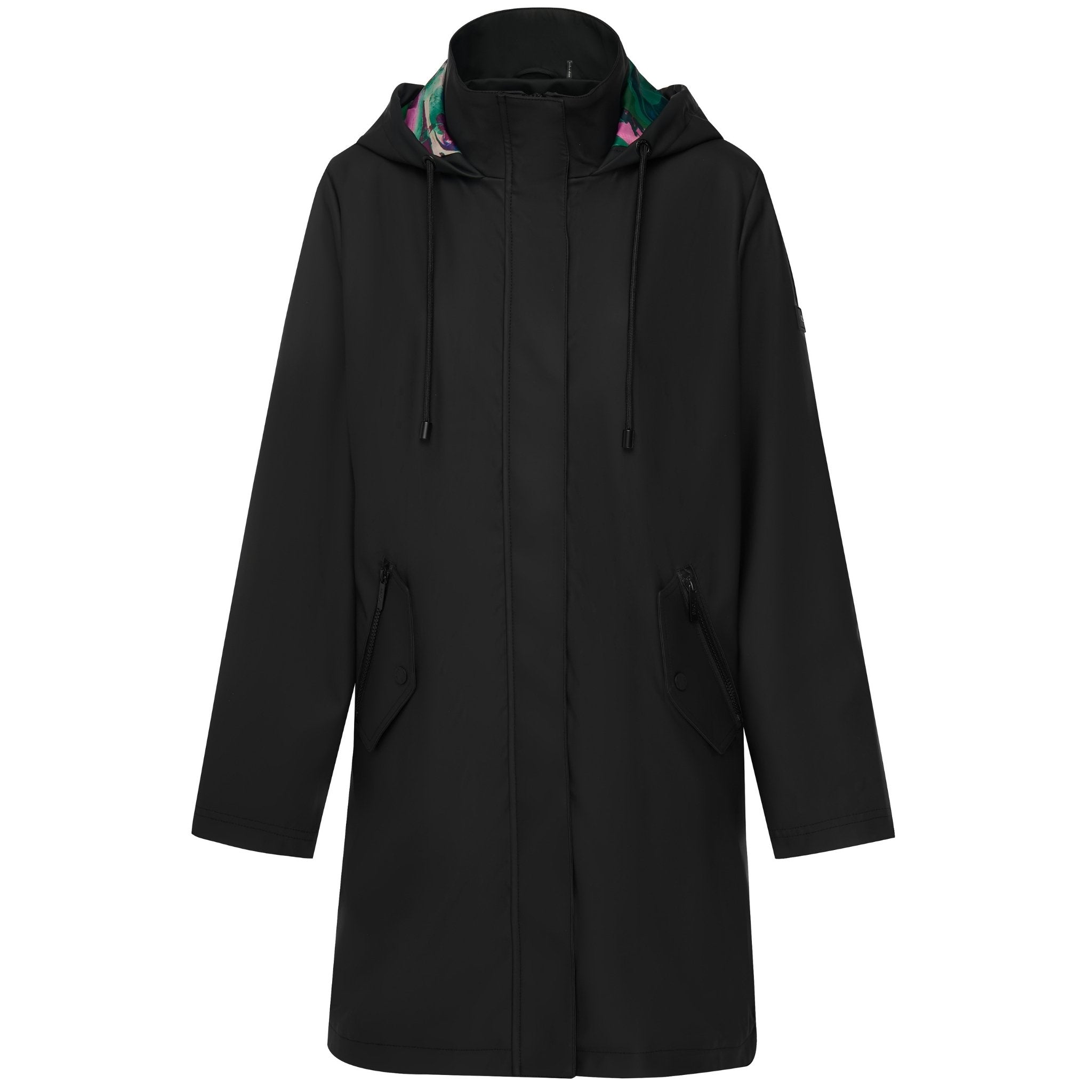 Women's Long Waterproof Raincoat | Colourful Everyday Rain Jacket