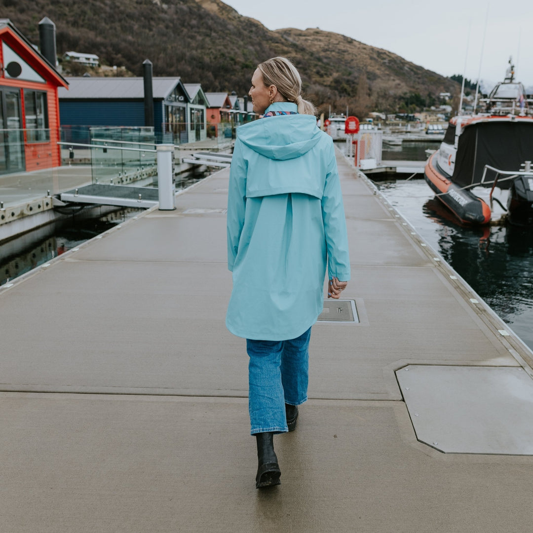 Billie Raincoat - Aqua/Evie Aqua Trails