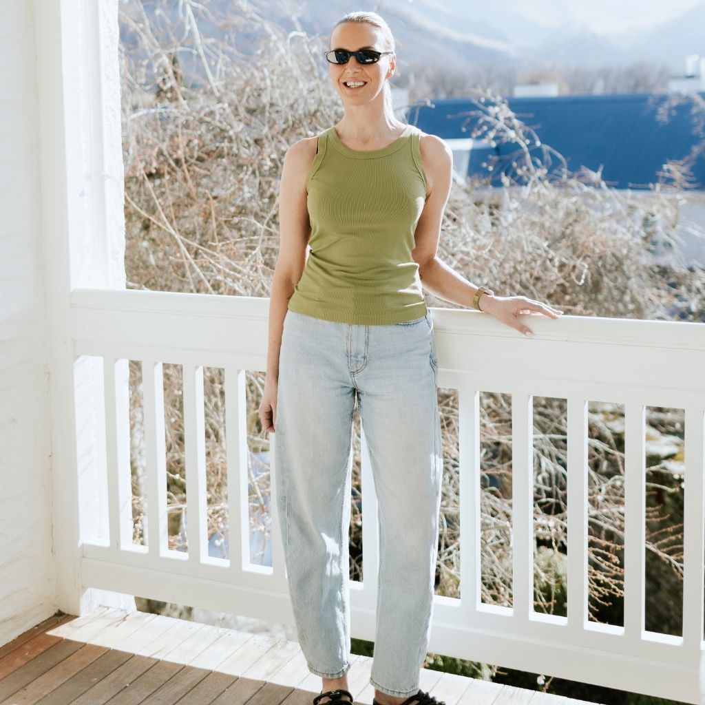 Birdie Women's Rib Knit Tank | Avocado