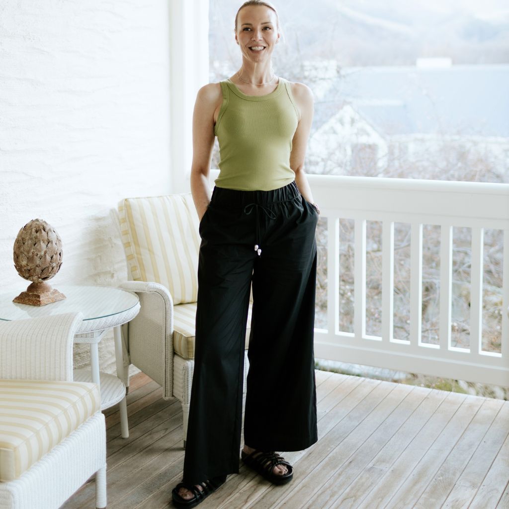 Juno Relaxed Wide Leg Women's Pant | Black