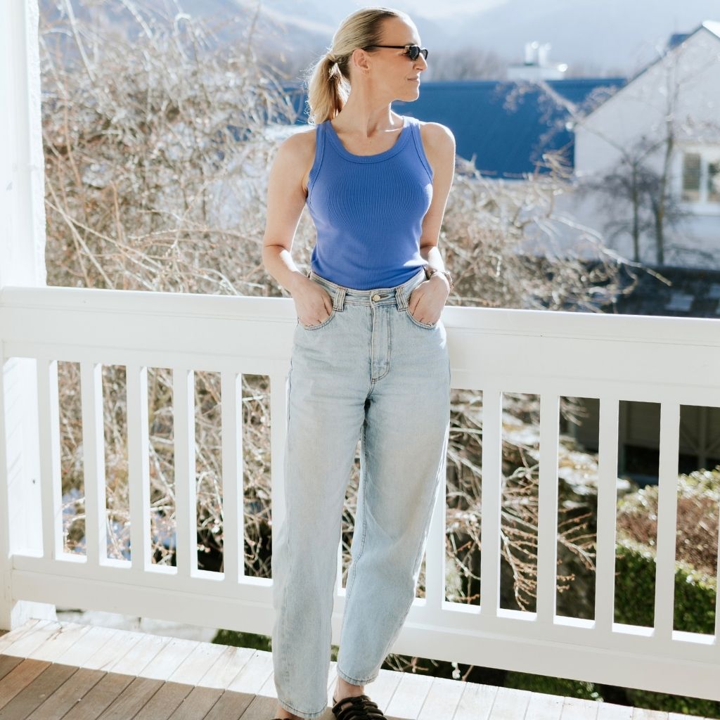 Birdie Women's Rib Knit Tank | Dazzling Blue