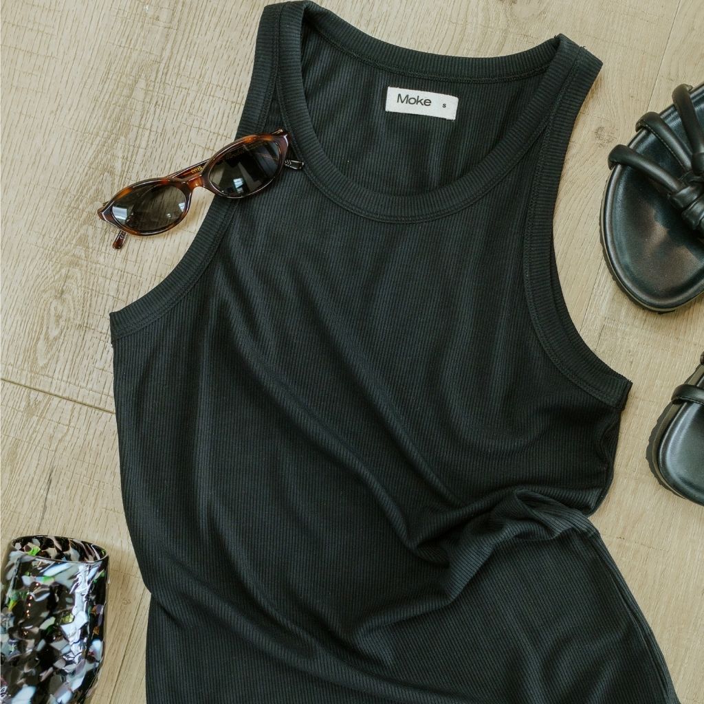 Birdie Women's Rib Knit Tank | Black