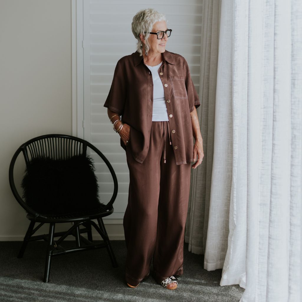 Bowie Women's Viscose Blend Pants - Cocoa