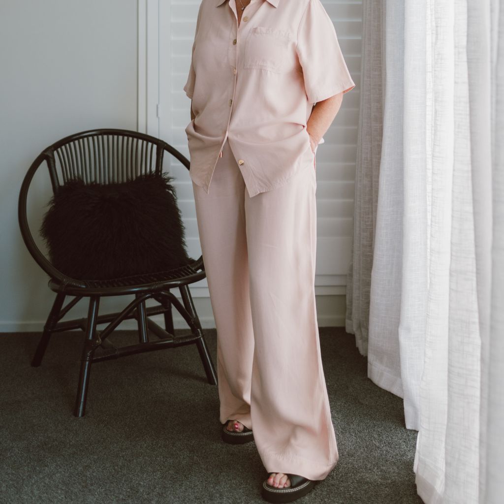 Bowie Women's Viscose Blend Pants - Dusty Rose