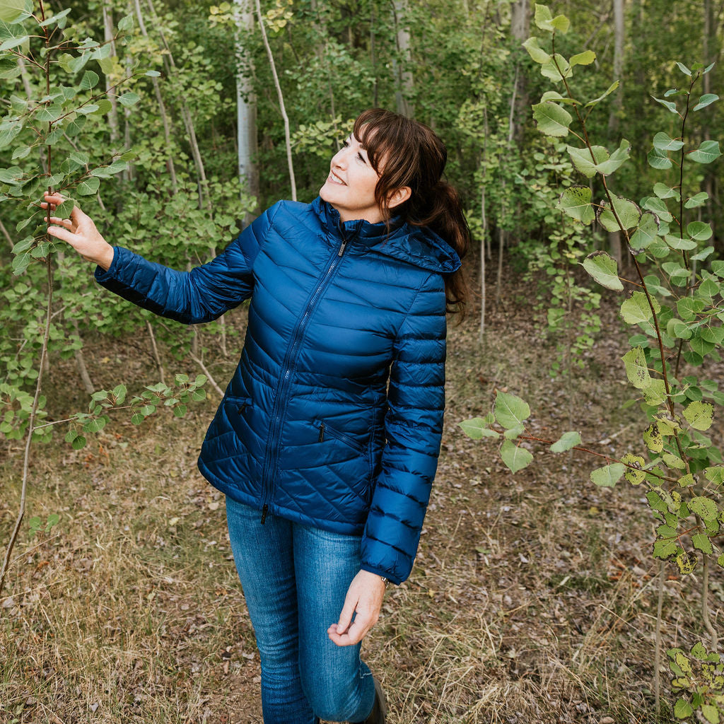 Cushla Packable Puffer Down Jacket - Moonlight