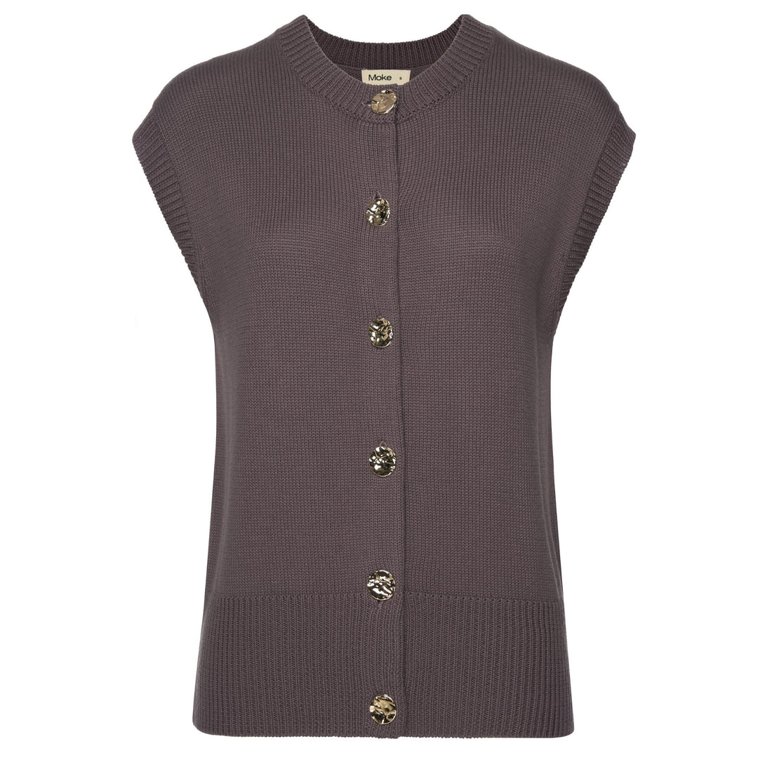 Chloe Knit Vest - Cocoa Powder