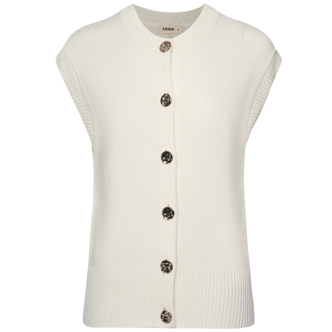 Chloe Knit Vest - Pearl