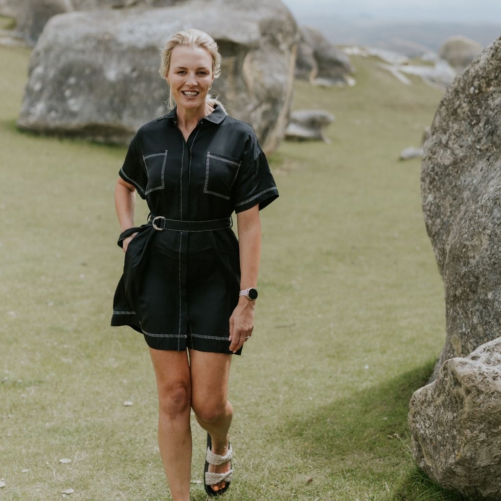 Cora Women's Viscose Blend Shirt Dress - Black