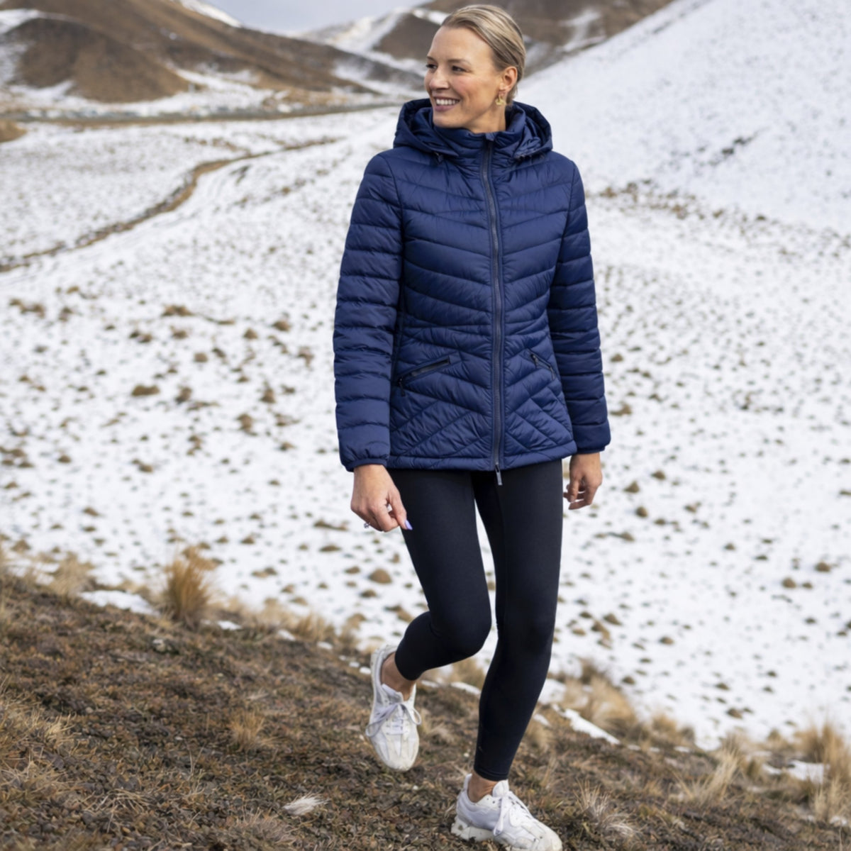 Cushla Packable Puffer Down Jacket in Moonlight