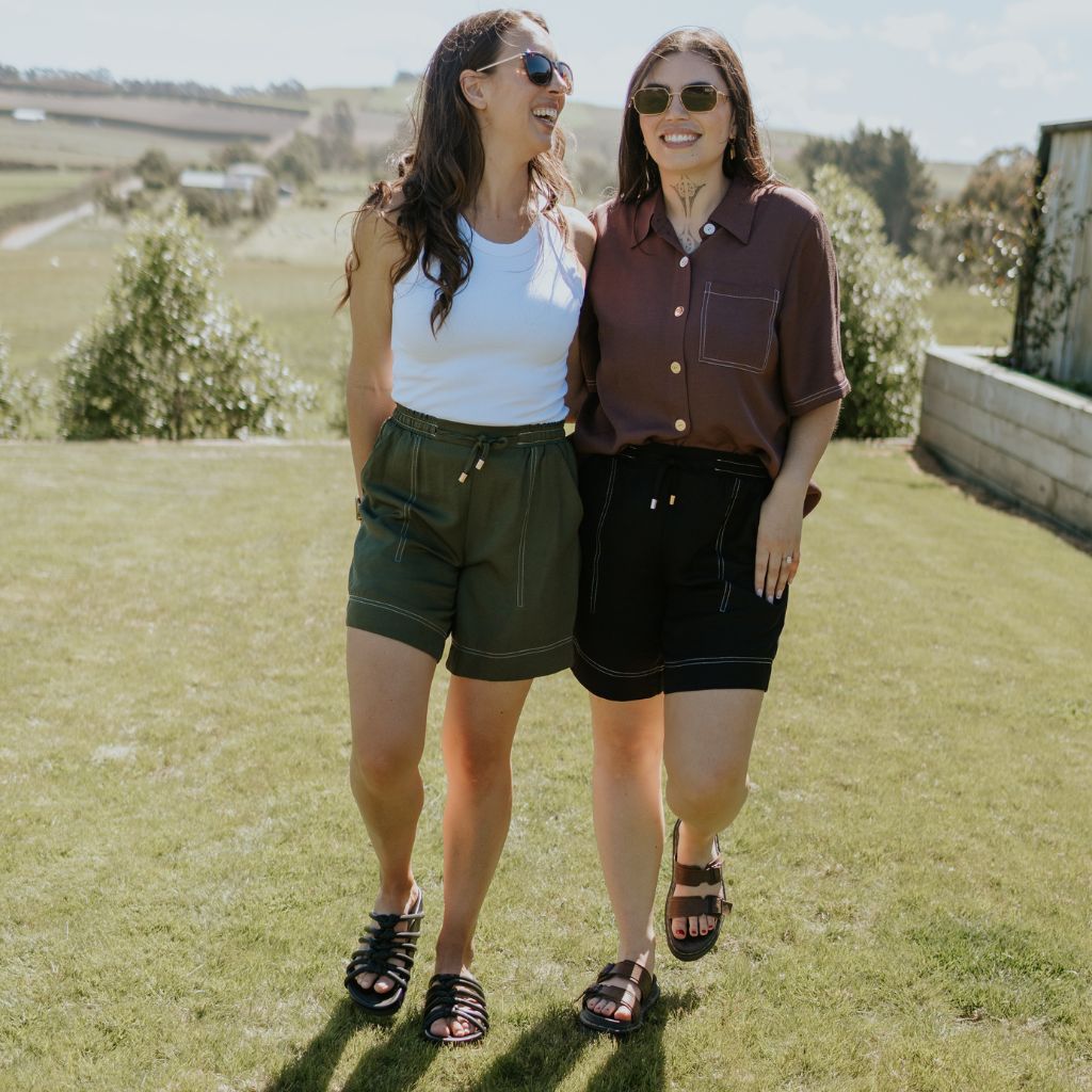 Dylan Women's Viscose Blend Shorts - Bonsai Green