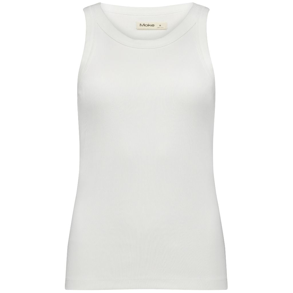 Eddie Women's Cotton Ribbed Tank - White