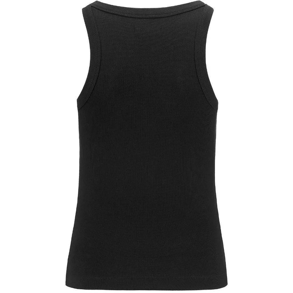 Ede Women's Cotton Rib Knit Tank | Black