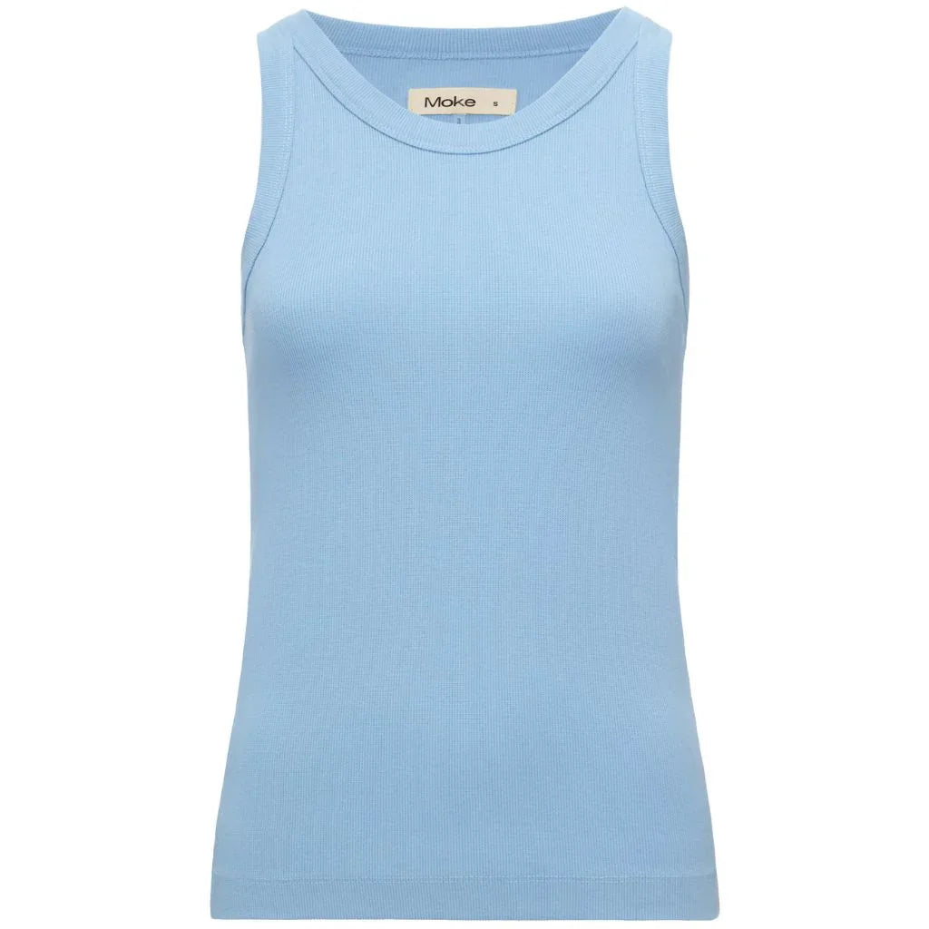 Ede Women's Cotton Rib Knit Tank | Ice Blue