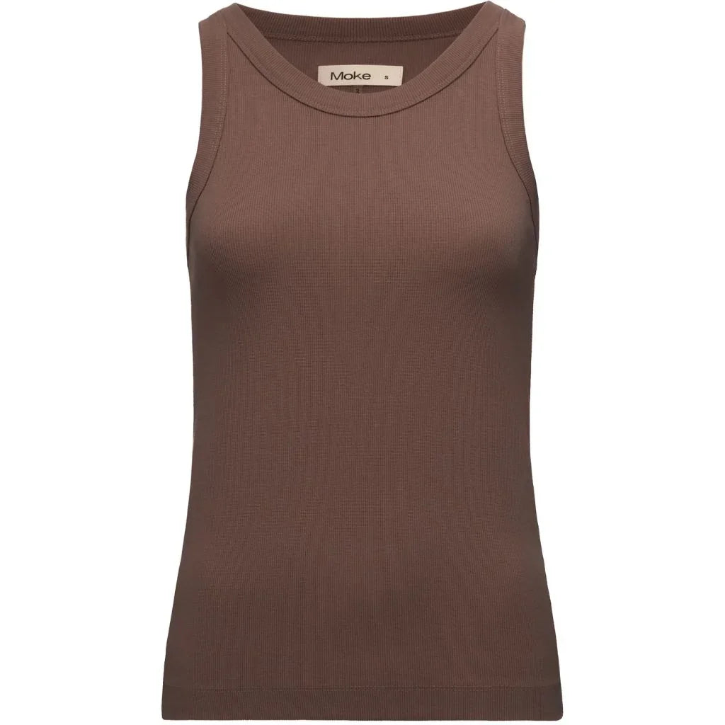 Ede Cotton Rib Knit Tank | Women’s Summer Essential | Cocoa Brown ...