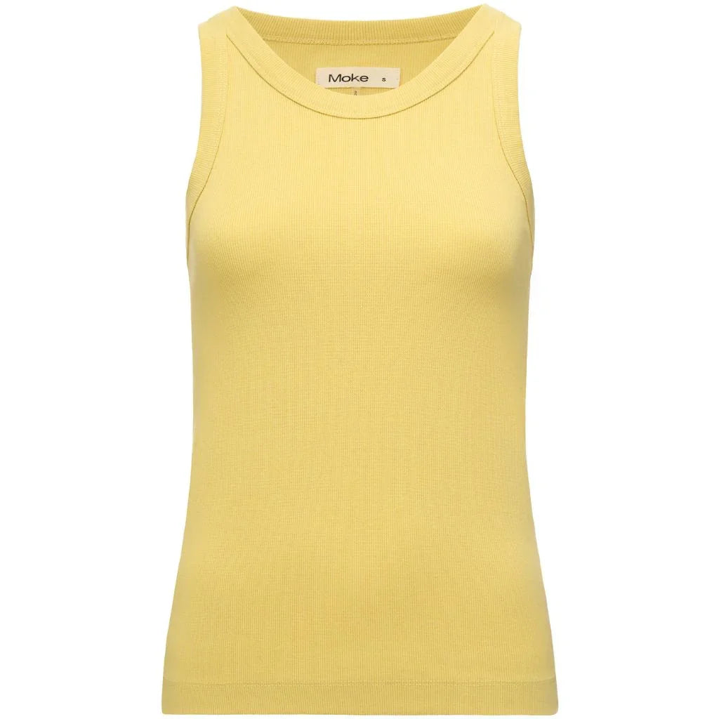 Ede Women's Cotton Rib Knit Tank | Lemongrass