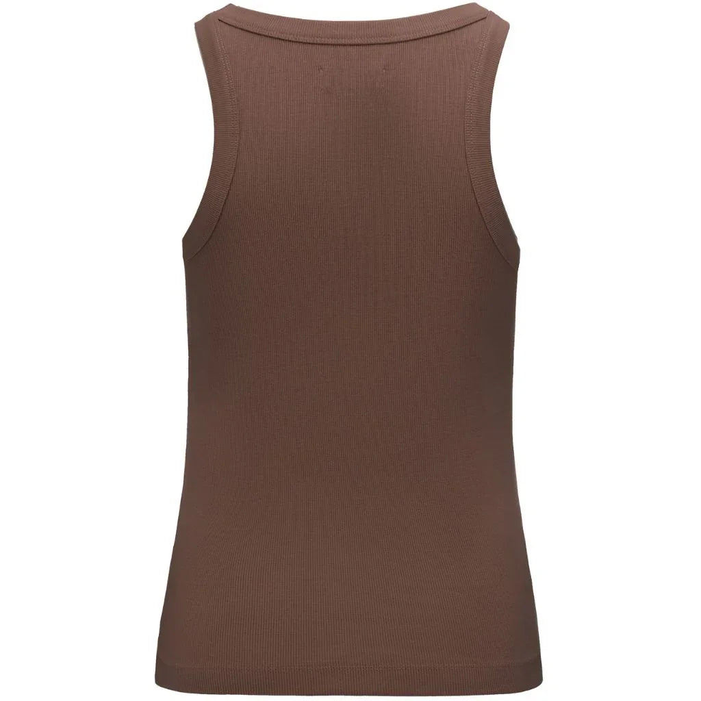 Ede Women's Cotton Rib Knit Tank | Cocoa