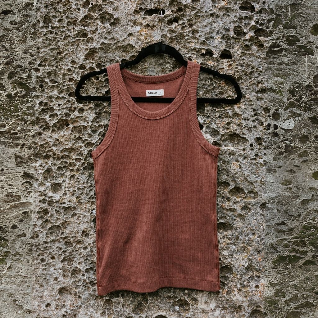 Ede Women's Cotton Rib Knit Tank | Cocoa