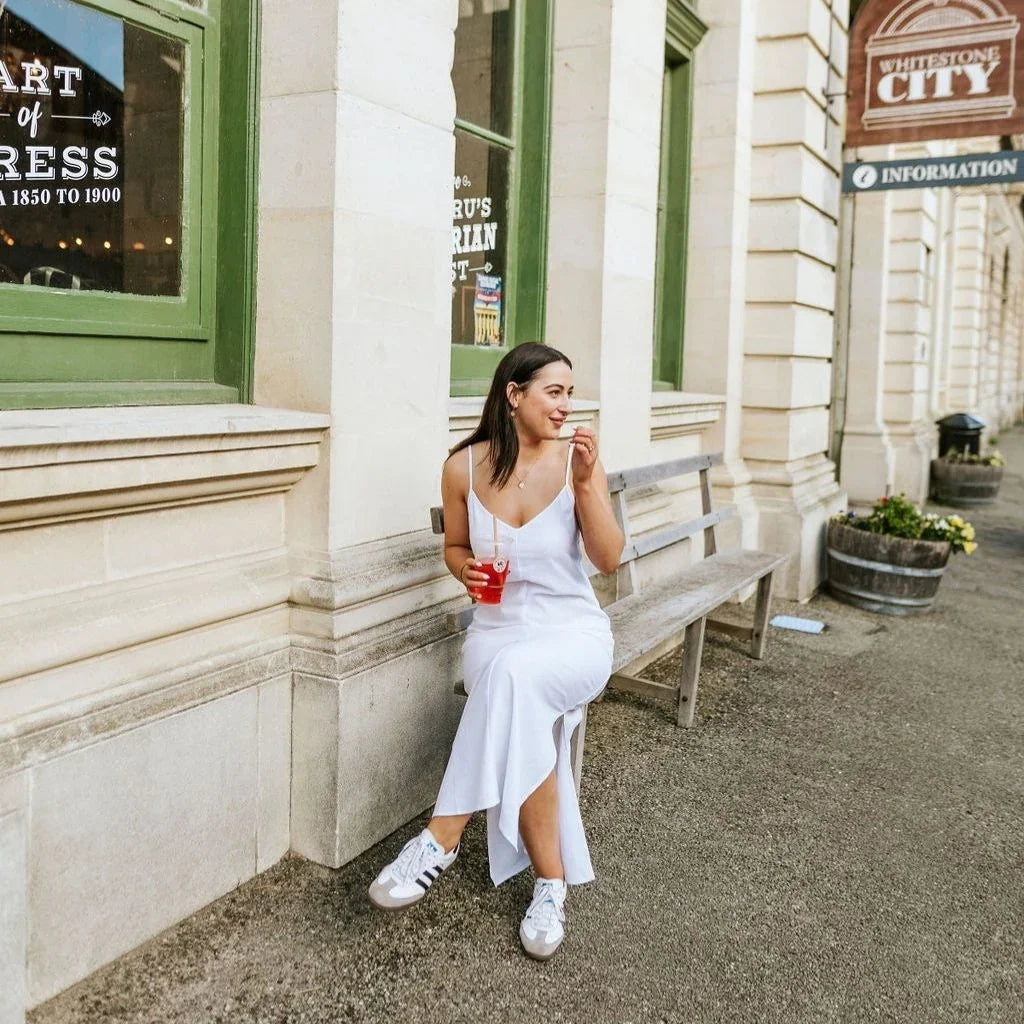 Gina Women's Linen Slip Dress | White Gina Women's Linen Slip Dress | White