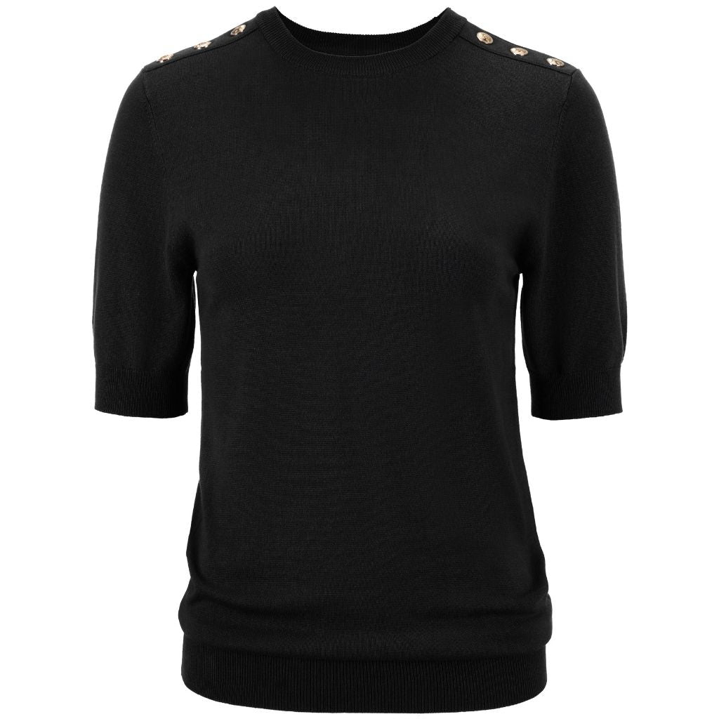 Nicola Women's Sweater Tee | Black