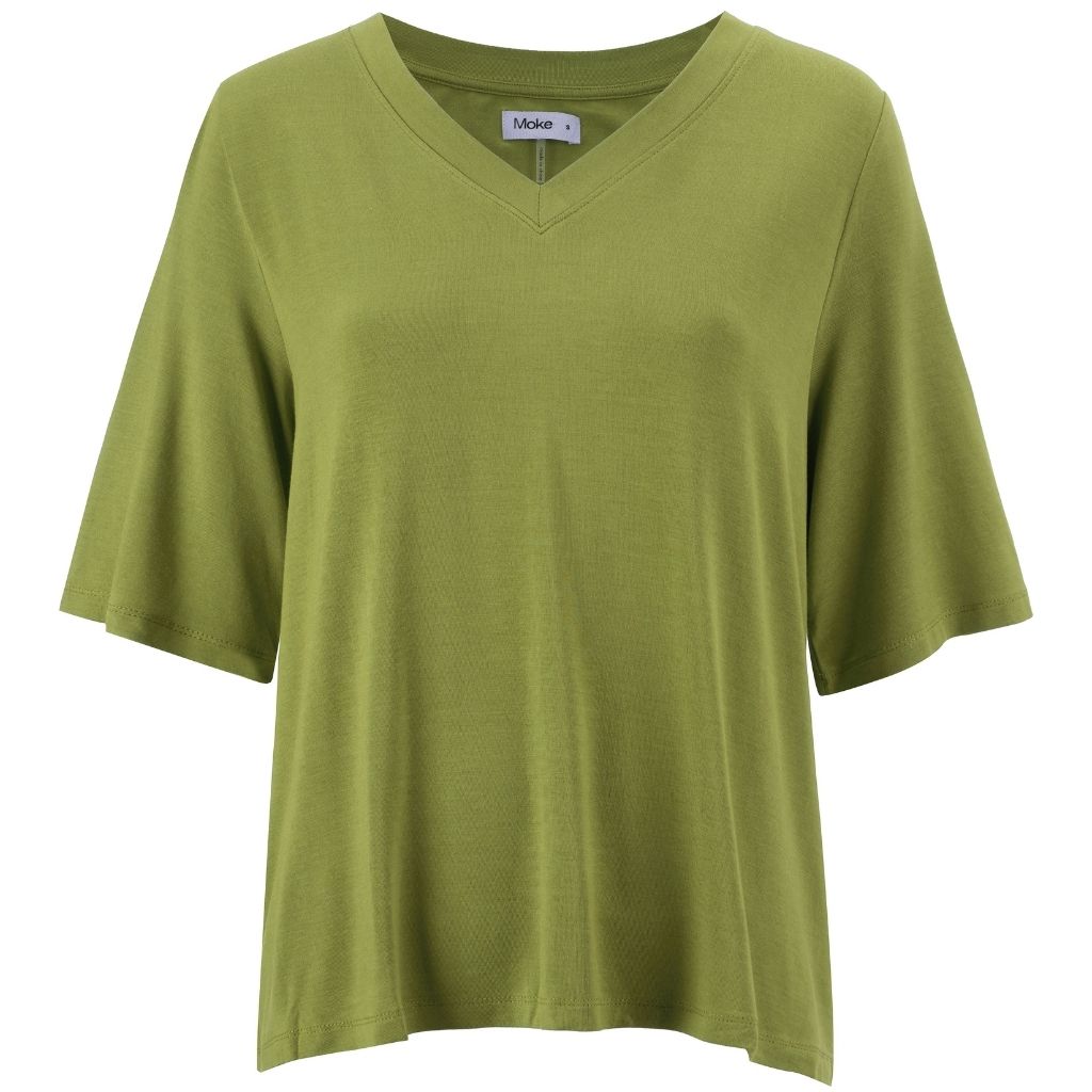 Zoe V-Neck Women's Modal Tee  |  Avocado