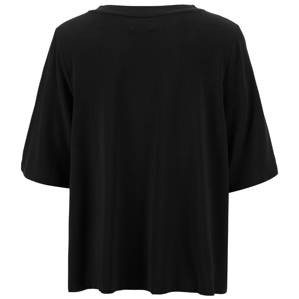 Zoe V-Neck Women's Modal Tee  |  Black