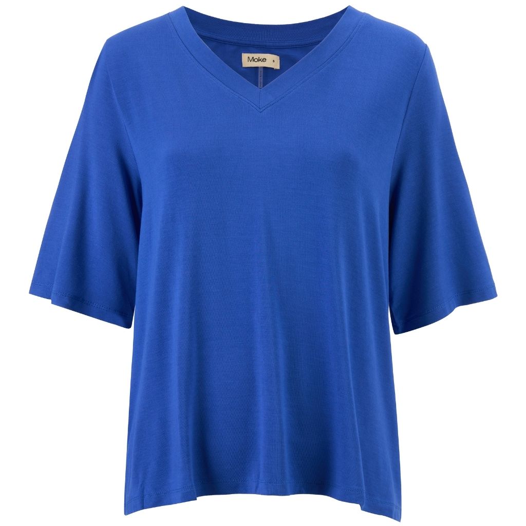 Zoe V-Neck Women's Modal Tee  |  Dazzling Blue
