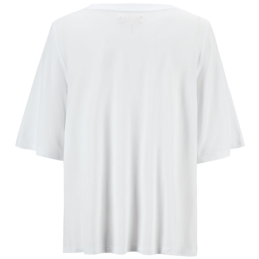 Zoe V-Neck Women's Modal Tee  |  White