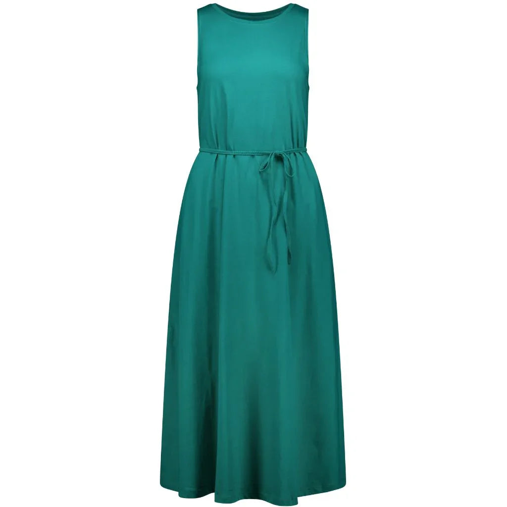 Gussie Women's Cotton Tank Dress | Dynasty Green - Moke Apparel
