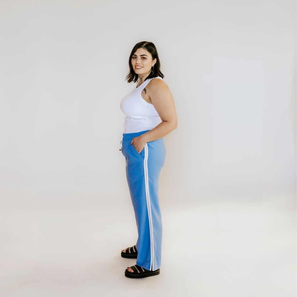 Indiana Women's Wide Leg Pants - Pool Blue