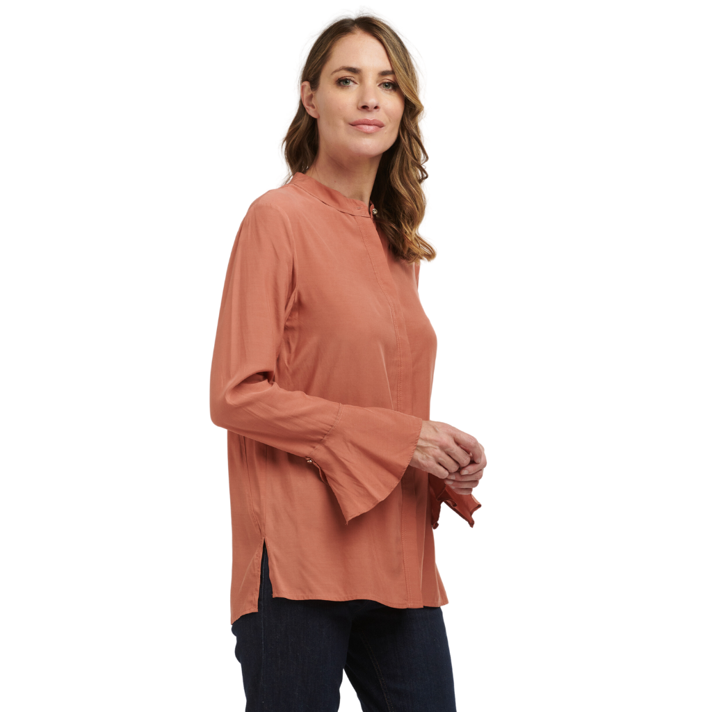 Joleen Women&#39;s Cupro Blouse - Desert