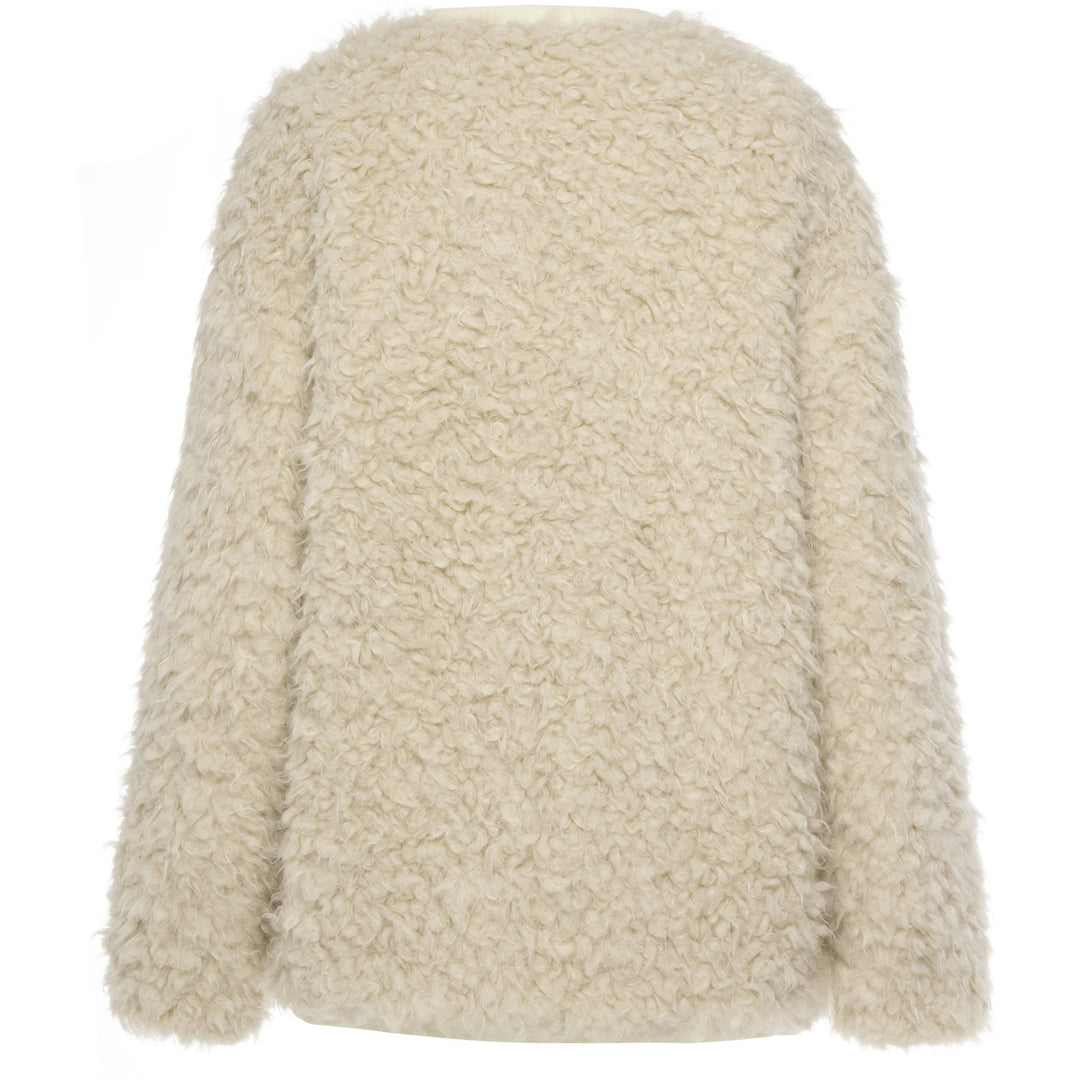 Juniper Reversible Faux Shearling Jacket - Olive Green/Cream