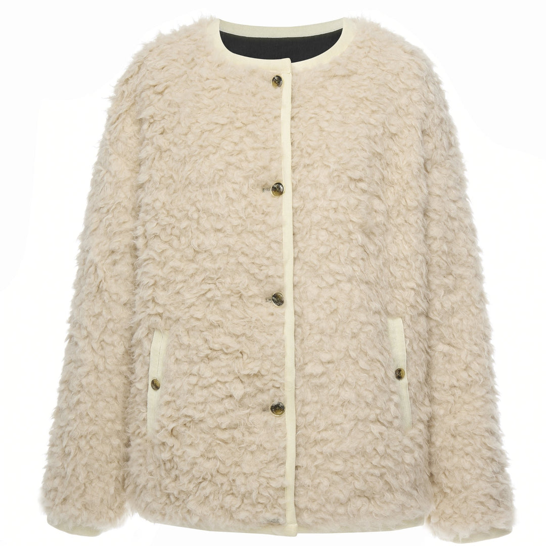 Juniper Reversible Faux Shearling Jacket - Black/Cream