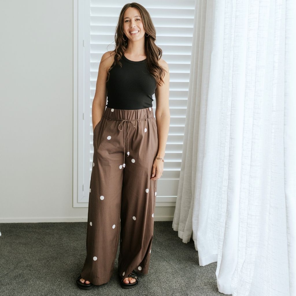 Juno Relaxed Wide Leg Women's Pant | Choc Spot
