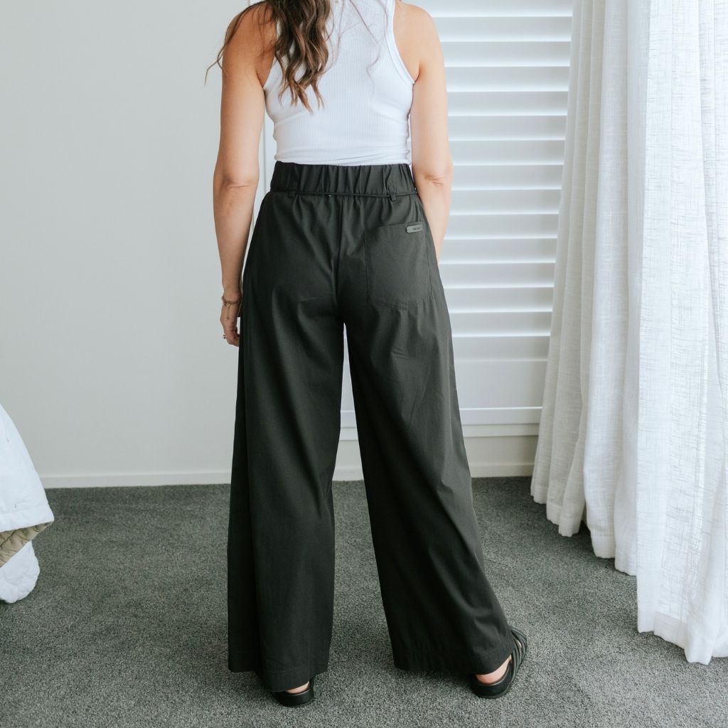 Juno Relaxed Wide Leg Women's Pant | Black