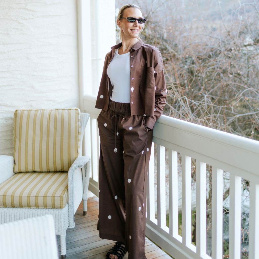 Juno Relaxed Wide Leg Women's Pant | Choc Spot