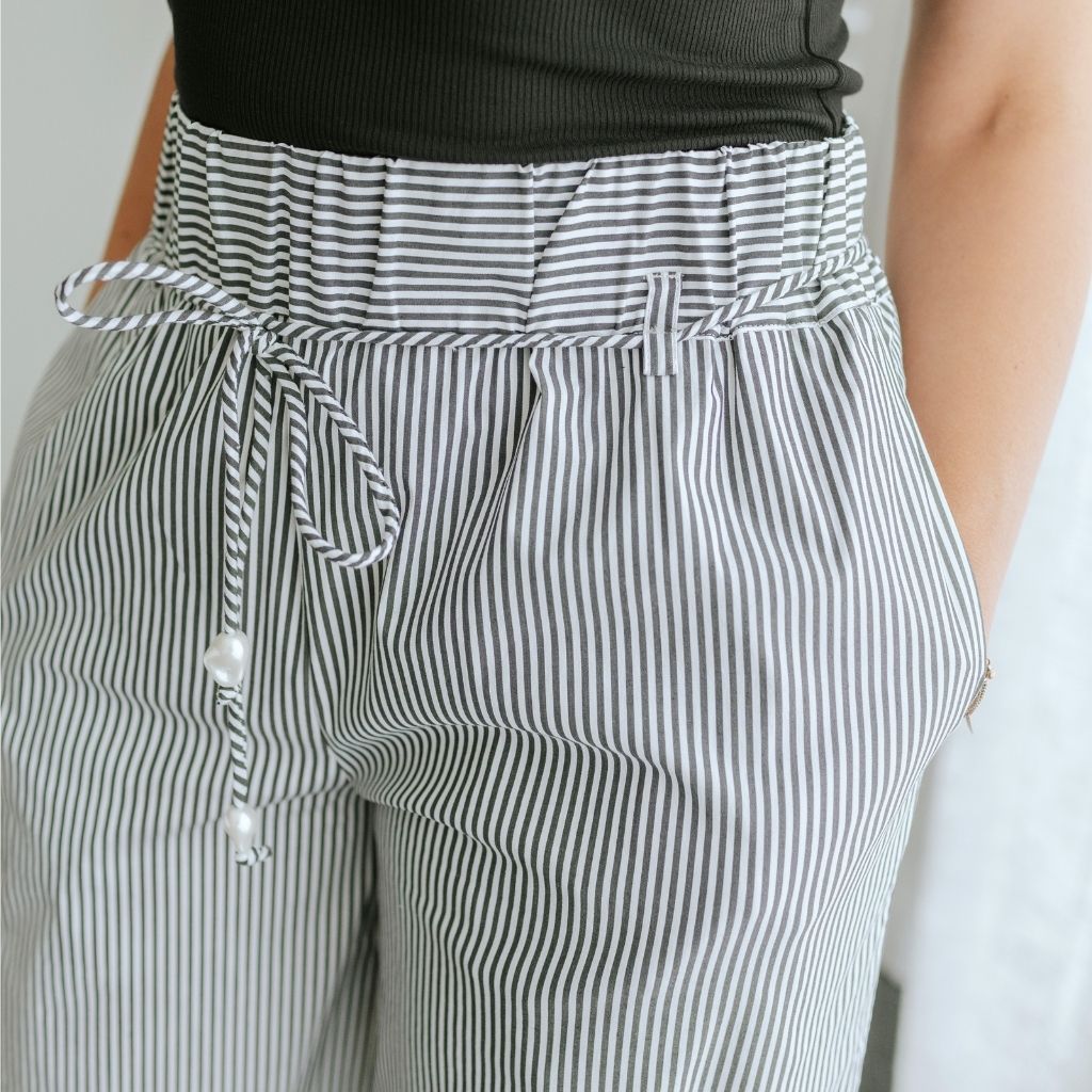 Juno Relaxed Wide Leg Women's Pant | Stripe